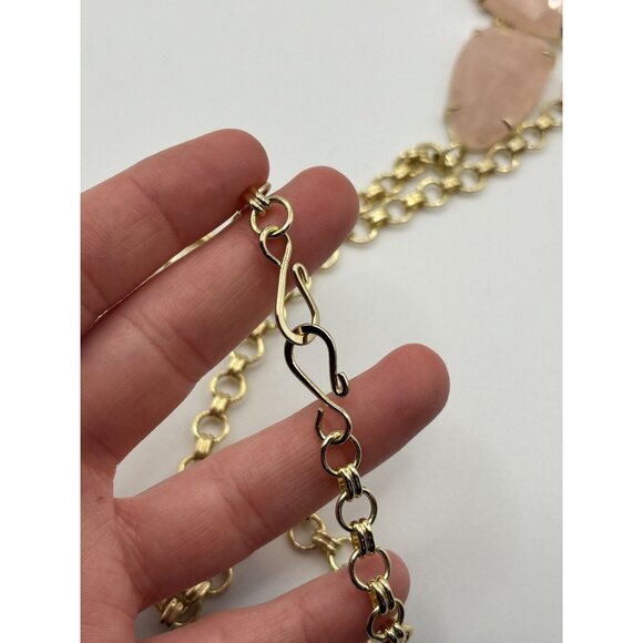Kendra Scott Gold-Plated Necklace With Rose Quartz Accents - Picture 5 of 6